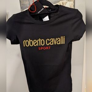 Roberto Cavalli Sparkle Crew Neck 90% Cotton 10% Spandex Size Small Nwt ❤️